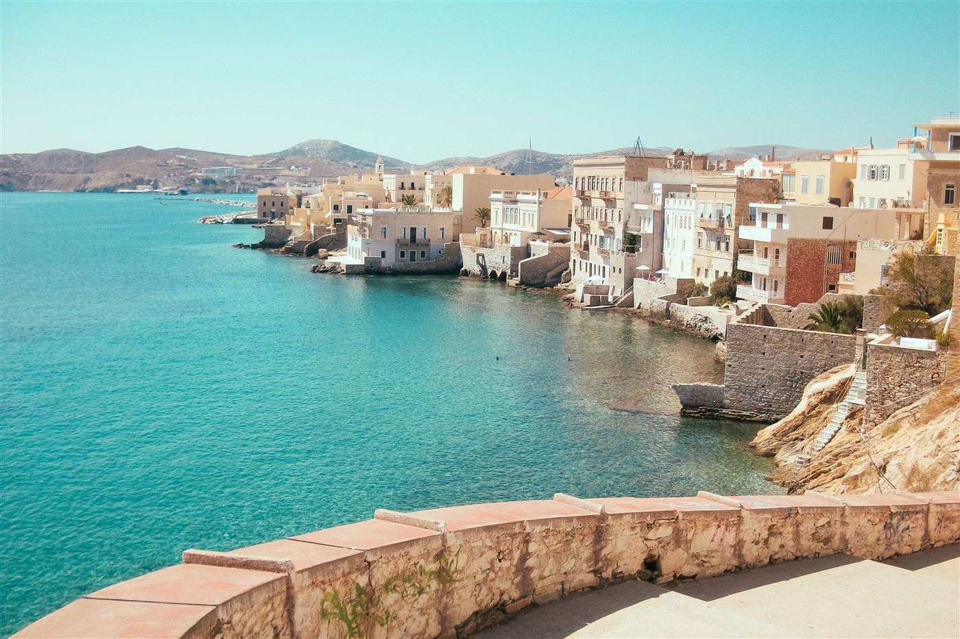 Syros coastline in the Cyclades